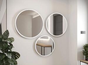 Okrúhle nástenné zrkadlo BERAK 50 - biele