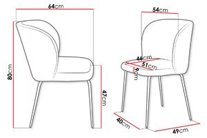 Set 2x čalúnená stolička do jedálne WEXFORD - krémový