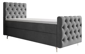 Čalúnená posteľ 80x200 ADRIA COMFORT PLUS s úložným priestorom - ľavá, šedá