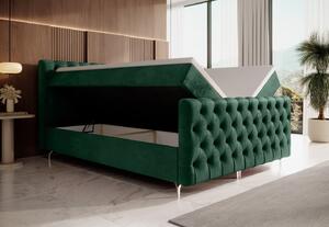 Čalúnená posteľ 160x200 ADRIA PLUS s úložným priestorom - zelená