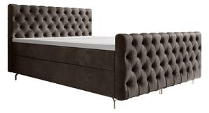 Čalúnená posteľ 180x200 ADRIA COMFORT PLUS s úložným priestorom - hnedá