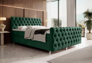 Čalúnená posteľ 120x200 ADRIA COMFORT PLUS s úložným priestorom - zelená