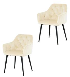 LuxuryForm Jedálenská stolička Atlanta - krémová - SET 2 ks