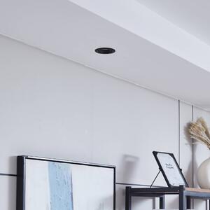 Arcchio Harcos LED stropné svietidlo, čierne, Ø 8 cm, 4 000 K