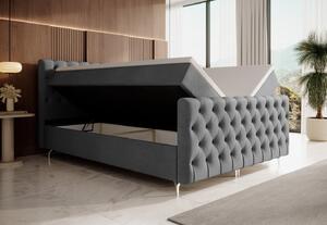Čalúnená posteľ 180x200 ADRIA PLUS s úložným priestorom - šedá