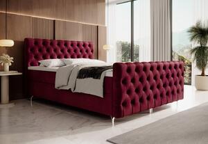 Čalúnená posteľ 180x200 ADRIA PLUS s úložným priestorom - červená