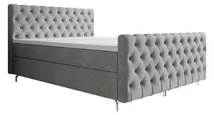 Čalúnená posteľ 200x200 ADRIA COMFORT PLUS s úložným priestorom - svetlo šedá