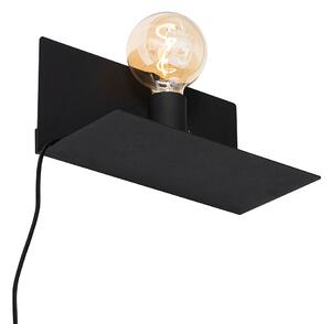 Moderná nástenná lampa čierna magnetická nastaviteľná - Muro