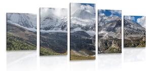 5-dielny obraz majestátna horská krajina