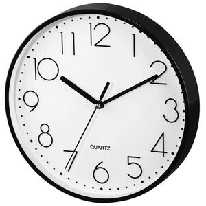Hama 186343 - PG-220, nástenné hodiny, priemer 22 cm, tichý chod, čierne