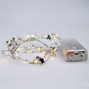 SOLIGHT LED reťaz retiazka s dekoráciami, 20LED reťaz, 1m, 2x AA, IP20