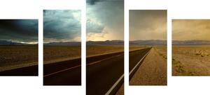 5-dielny obraz cesta uprostred púšte