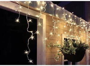 SOLIGHT LED vianočný záves, cencúle, 120 LED, 3m x 0,7m, prívod 6m, vonkajšie, teplé biele svetlo