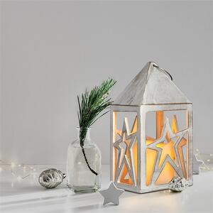 SOLIGHT Vianočný lampáš s LED sviečkou, 3x AAA batérie