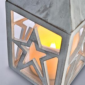 SOLIGHT Vianočný lampáš s LED sviečkou, 3x AAA batérie