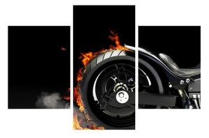 Obraz bicykla v ohni (90x60 cm)