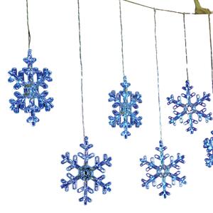 ACA Lighting LED vianočné záves Snehové vločky, 3x3m, studená biela, IP44, 120 LED