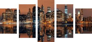 5-dielny obraz mesto Manhattan