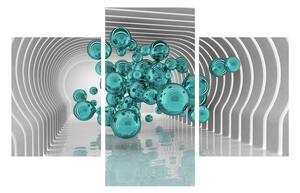 Abstraktný obraz - bubliny (90x60 cm)