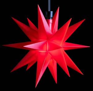 LED reťaz Mini hviezdy exteriér 3-pl. červená
