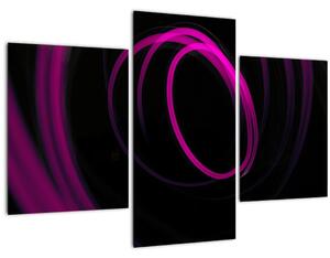 Obraz - fialové čiary (90x60 cm)