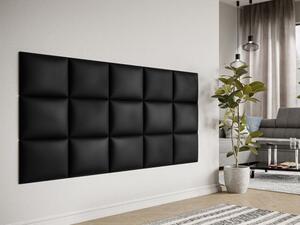 Čalúnený nástenný panel 40x30 PAG - čierna eko koža