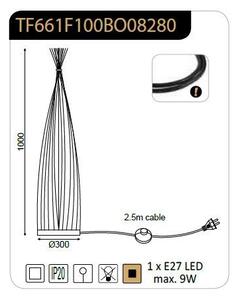 ACA DECOR Stojacia lampa SERIFOS 9W/E27/230V/IP20