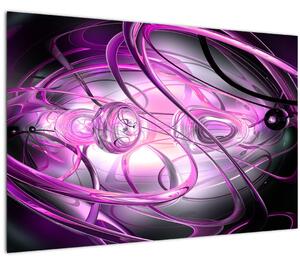 Obraz krásnej fialovej abstrakcie (90x60 cm)