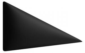 Čalúnený nástenný panel ABRANTES 1 - ľavý trojuholník, čierna ekokoža