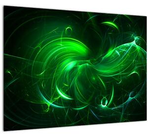Obraz - zelená abstrakcia (70x50 cm)