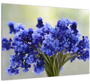 Obraz kytice modrých kvetov (70x50 cm)