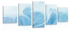 5-dielny obraz nádherná modrá abstrakcia