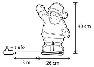 Vianočná stolná lampa Santa Claus vrátane LED s časovačom - Infinidade