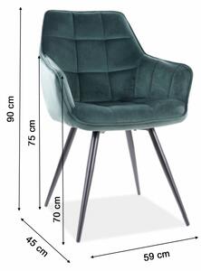 Jedálenská stolička Moly - zelená
