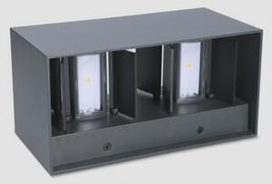 Brilagi - LED vonkajšie nástenné svietidlo DOUBLE CUBE LED/12W/230V antracit IP65