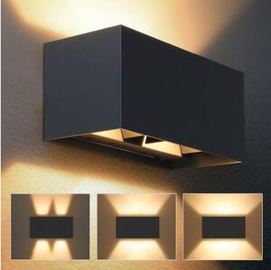Brilagi - LED vonkajšie nástenné svietidlo DOUBLE CUBE LED/12W/230V antracit IP65