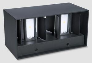 Brilagi - LED Vonkajšie nástenné svietidlo DOUBLE CUBE LED/12W/230V čierna IP65