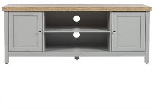 TV stolík sivý svetlé drevo drevotrieska 130 cm obývacia izba škandinávsky dizajn moderný štýl