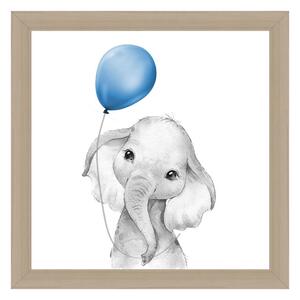Ostaria Detský dekoratívny obraz Balloons 28 x 28 cm | 3 vzory Vzor: Slon