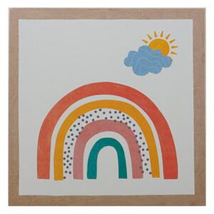 Ostaria Detský dekoratívny obraz Rainbow 28 x 28 cm | 4 vzory Vzor: Dúha 3