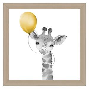 Ostaria Detský dekoratívny obraz Balloons 28 x 28 cm | 3 vzory Vzor: Žirafa