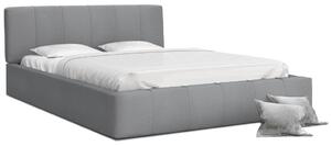 GM Čalúnená manželská posteľ s úložným priestorom Fiona - sivá Rozmer: 160x200