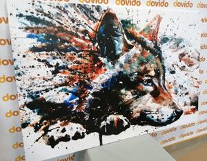 Obraz vlk v akvarelovom prevedení