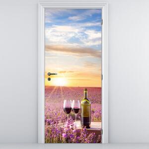 Fototapeta na dvere - Víno medzi levanduľami (95x205cm)