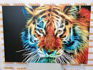 Obraz hlava tigra v abstraktnom prevedení