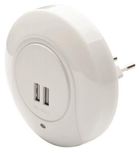 ACA Lighting Nočné svetlo do zásuvky 1W/4000K/IP20/2xUSB