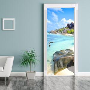Fototapeta na dvere - La Digue, Seychelly (95x205cm)