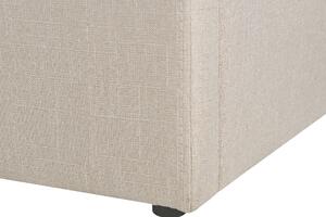 Posteľ s roštom béžová polyesterová látka čalúnená s úložným priestorom 180 x 200 cm moderný dizajn