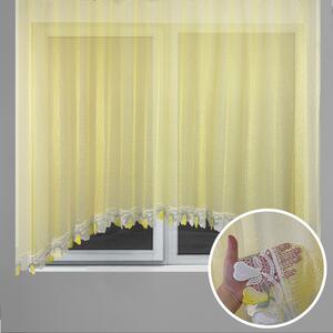 Hotová žakárová oblúková záclona žltá Ervi Kuchynská