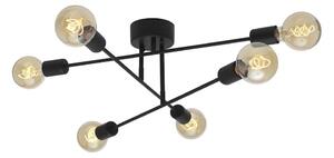 Cottex P7216SV - Prisadený luster BATON 6xE27/60W/230V čierny
